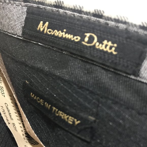 MASSIMO DUTTI PLAID CROPPED PANTS SIZE 8 - Picture 6 of 6